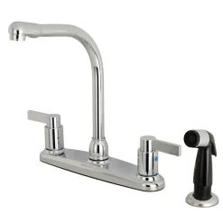Kingston Brass FB751NDL 8-Inch Center High-Arch Kitchen Faucet in Polished Chrome