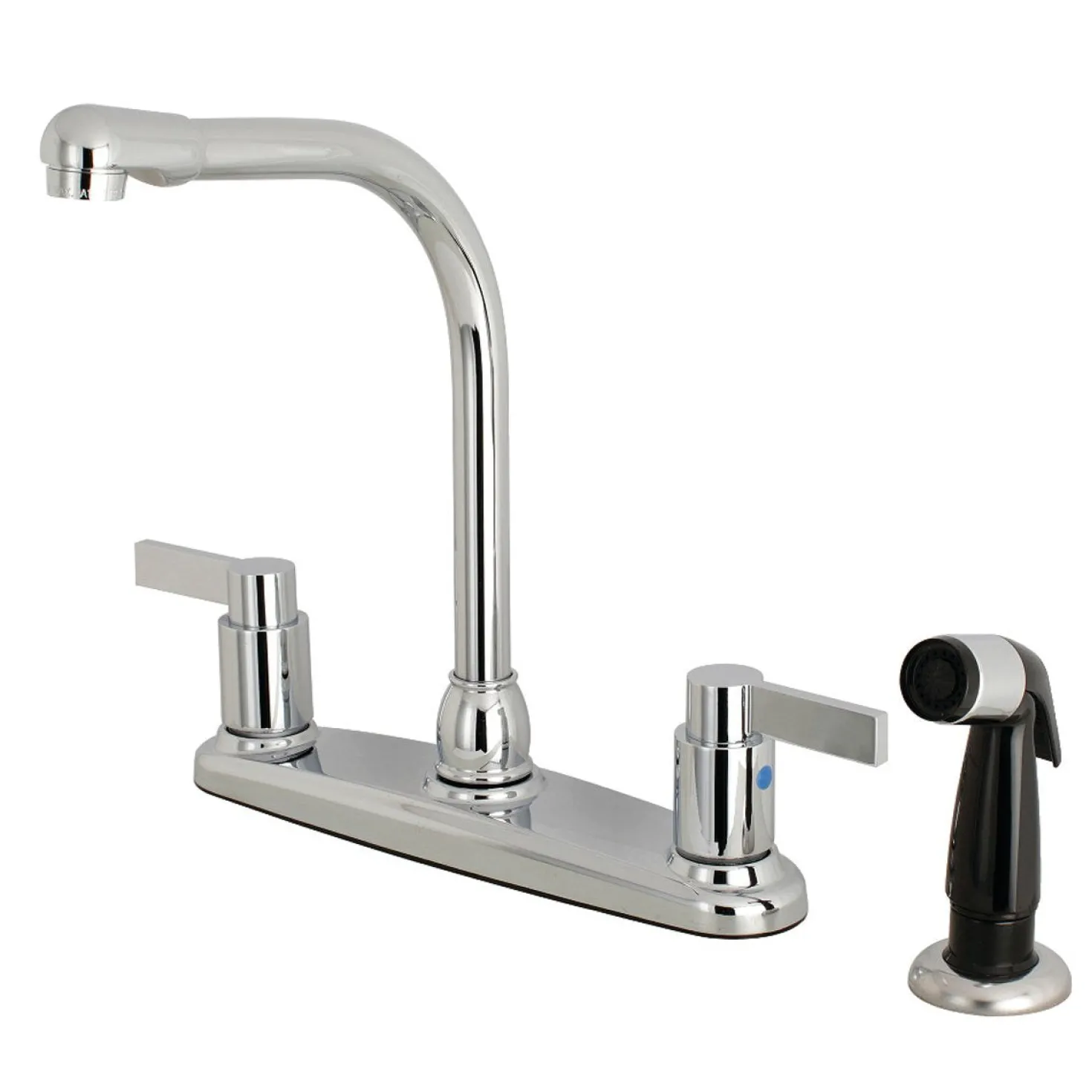 Kingston Brass FB751NDL 8-Inch Center High-Arch Kitchen Faucet in Polished Chrome