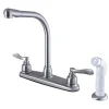 Kingston Brass FB718NFL 8-Inch Center High-Arch Kitchen Faucet in Brushed Nickel