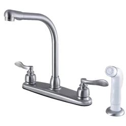 Kingston Brass FB718NFL 8-Inch Center High-Arch Kitchen Faucet in Brushed Nickel