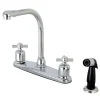 Kingston Brass FB751ZX Centerset Kitchen Faucet in Polished Chrome