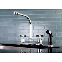 Kingston Brass FB751ZX Centerset Kitchen Faucet in Polished Chrome