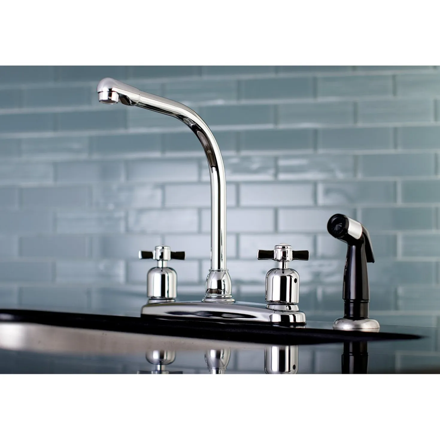 Kingston Brass FB751ZX Centerset Kitchen Faucet in Polished Chrome