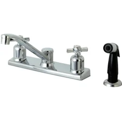 Kingston Brass FB122ZX Centerset Kitchen Faucet in Polished Chrome
