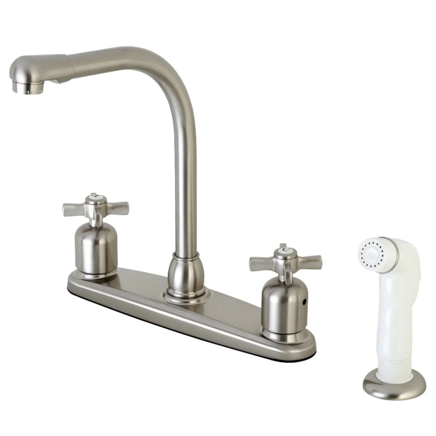 Kingston Brass FB718ZX Centerset Kitchen Faucet in Brushed Nickel