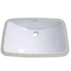 Kingston Brass Forum White China Undermount Bathroom Sink with Overflow Hole