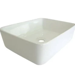 Kingston Brass French China Vessel Bathroom Sink without Overflow Hole