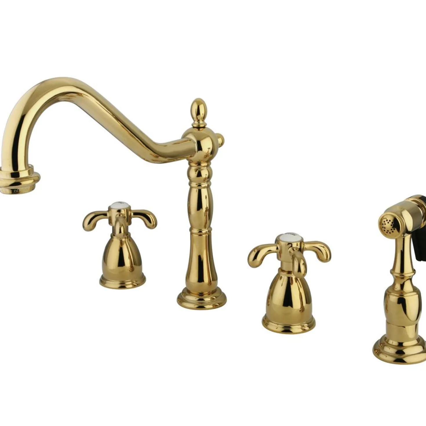Kingston Brass French Country Double Handle Widespread Kitchen Faucet