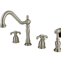 Kingston Brass French Country Double Handle Widespread Kitchen Faucet