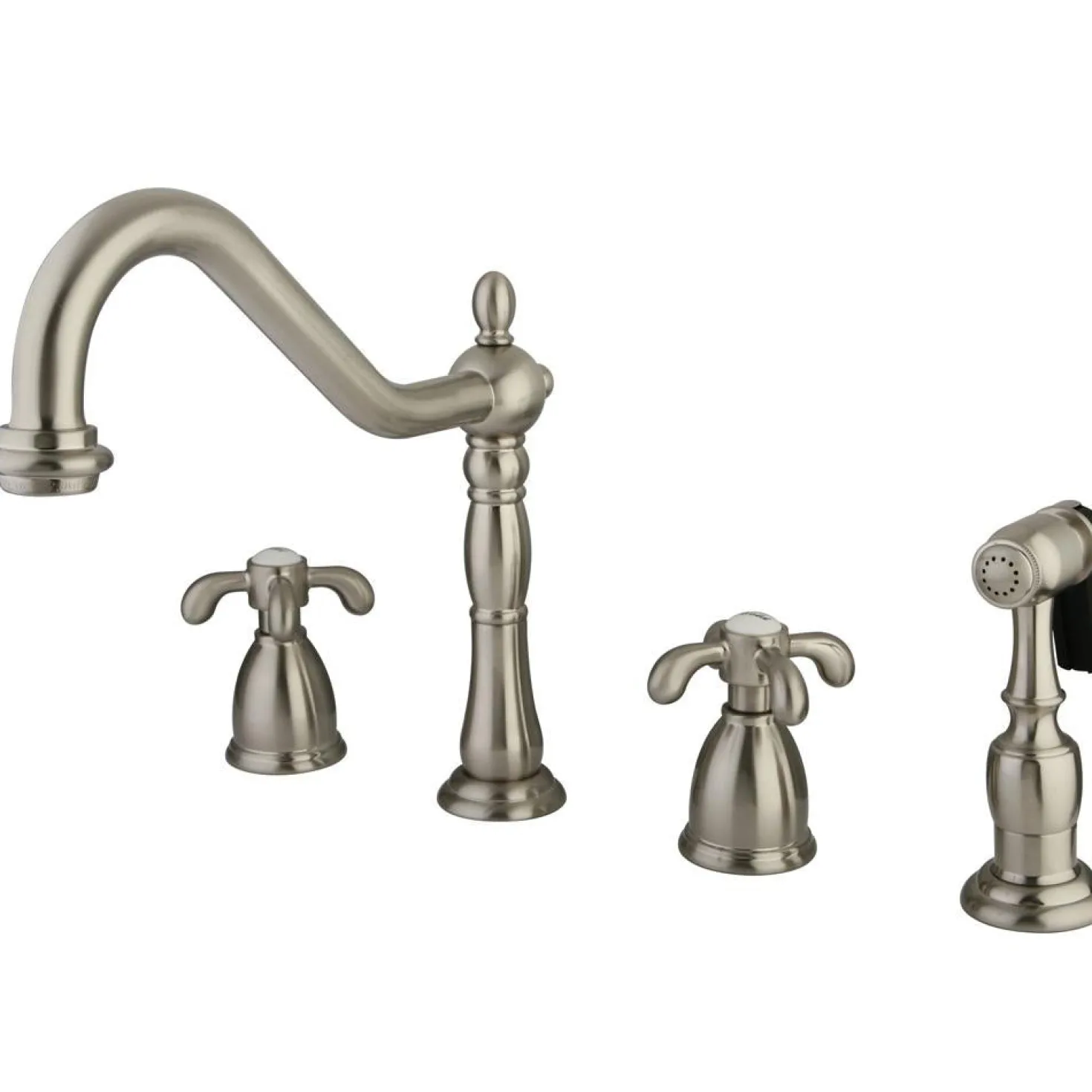 Kingston Brass French Country Double Handle Widespread Kitchen Faucet