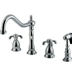 Kingston Brass French Country Widespread Kitchen Faucet