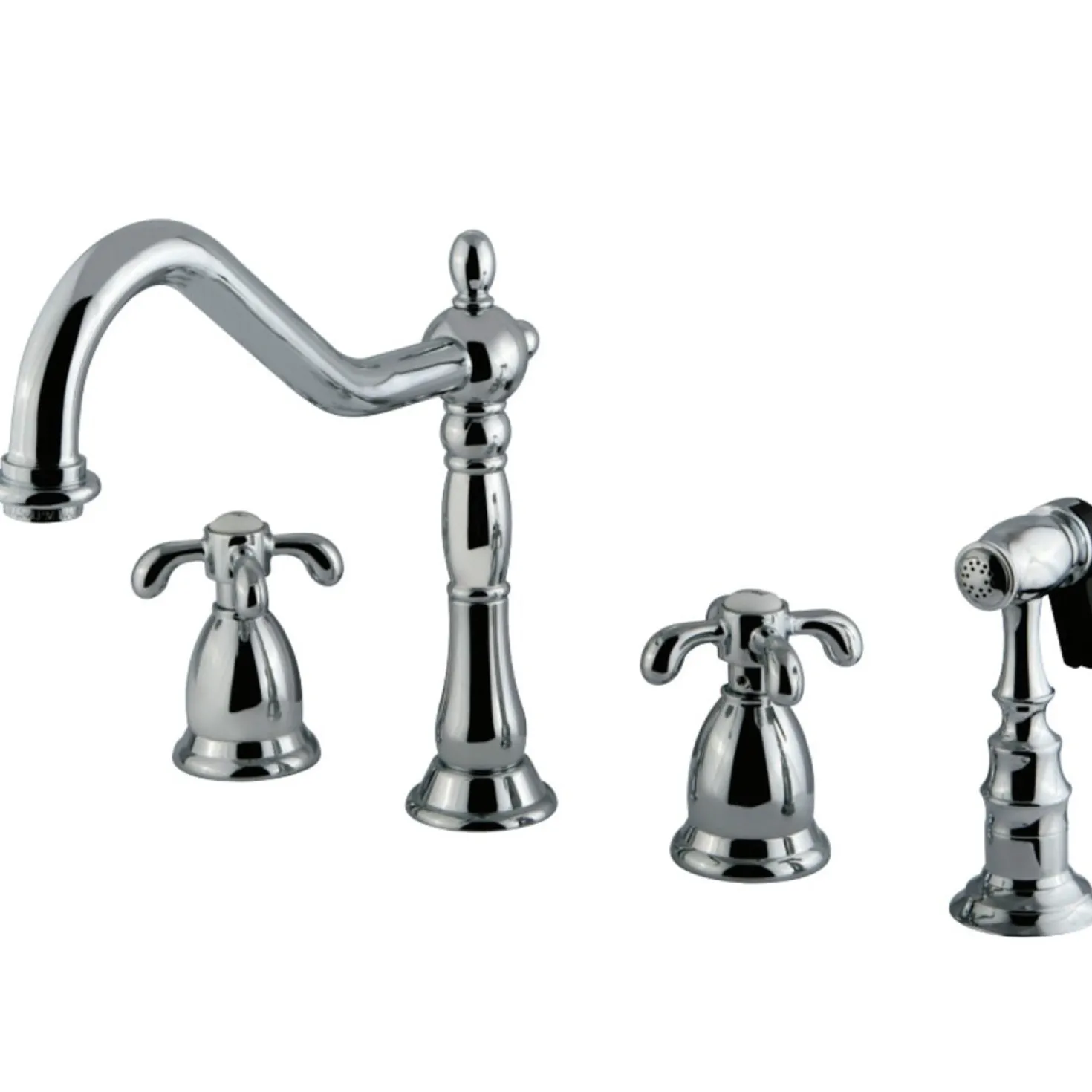 Kingston Brass French Country Widespread Kitchen Faucet