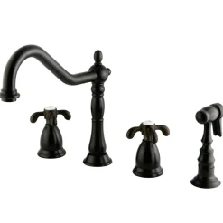 Kingston Brass French Country Widespread Kitchen Faucet