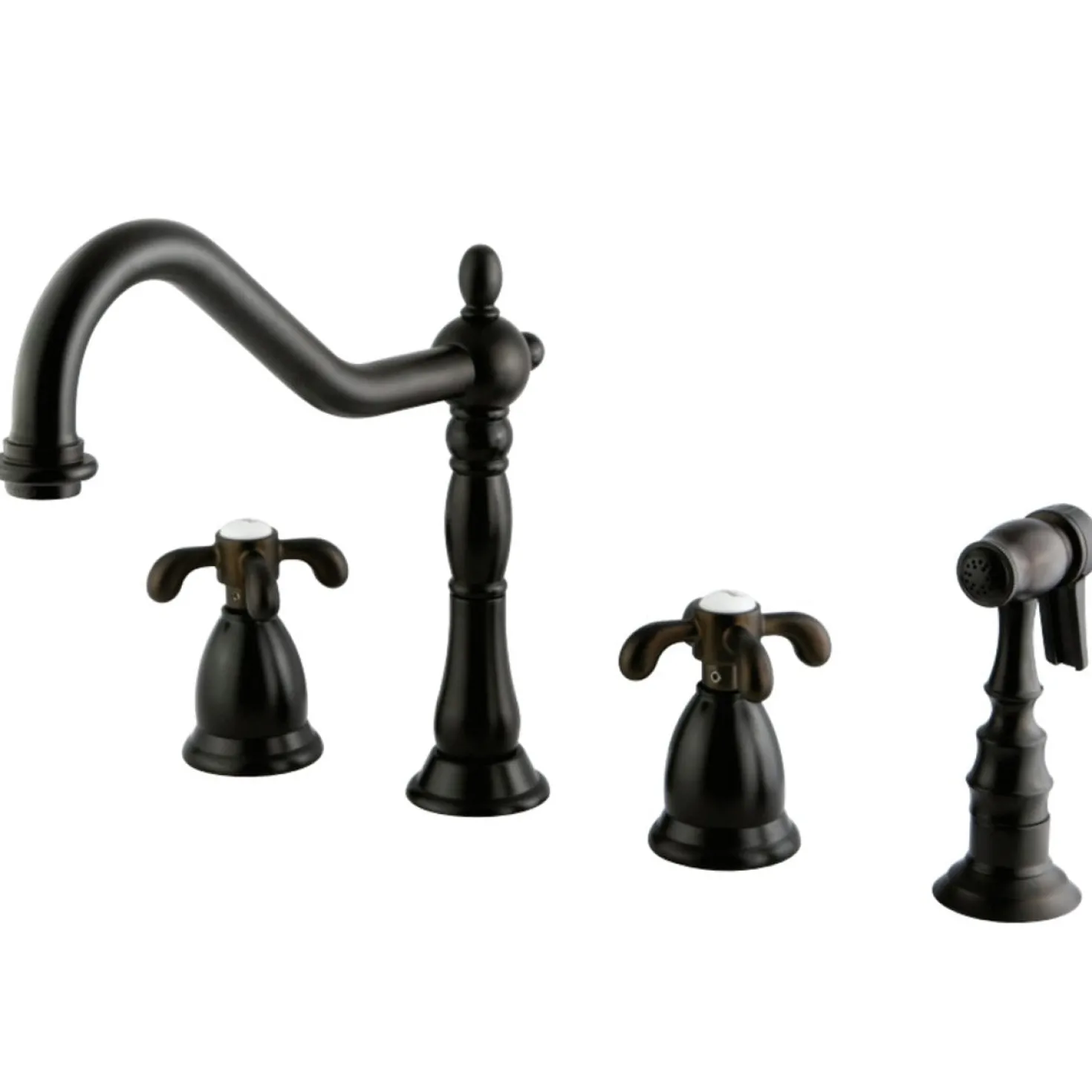 Kingston Brass French Country Widespread Kitchen Faucet