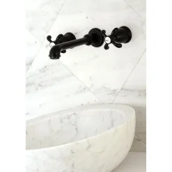 Kingston Brass French Country Wall Mount Bathroom Faucet