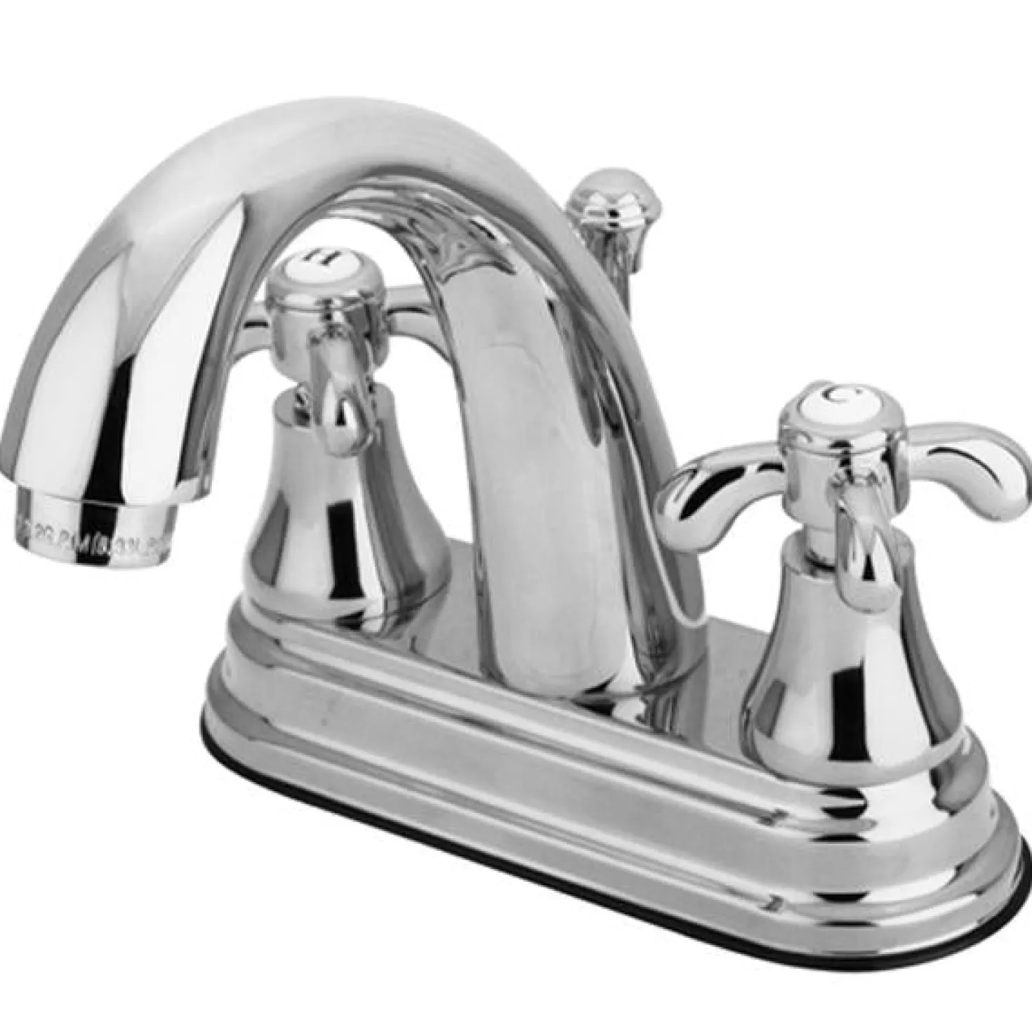 Kingston Brass French Country Classic Two Handle 4" Centerset Lavatory Faucet with Brass Pop-up