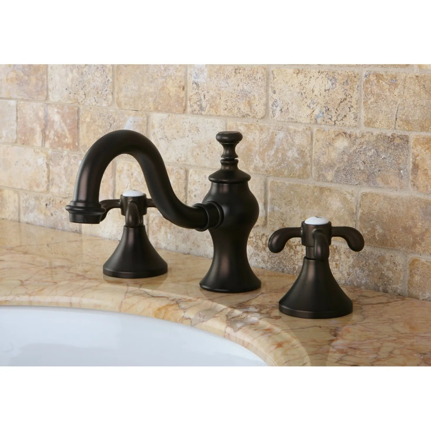 Kingston Brass French Country 8" Widespread Bathroom Faucet