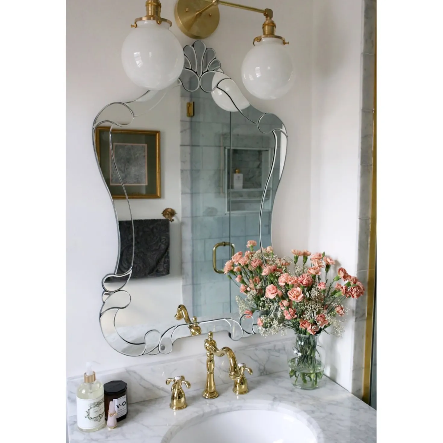 Kingston Brass French Country 8-Inch Widespread Bathroom Faucet