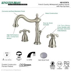 Kingston Brass French Country 8-Inch Widespread Bathroom Faucet