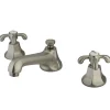 Kingston Brass French Country Classic Two Handle 8" to 16" Widespread Lavatory Faucet with Brass Pop-up