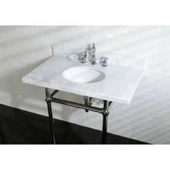 Kingston Brass French Country 3-Hole 8-Inch Widespread Bathroom Faucet