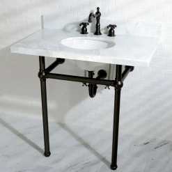 Kingston Brass French Country 3-Hole 8-Inch Widespread Bathroom Faucet