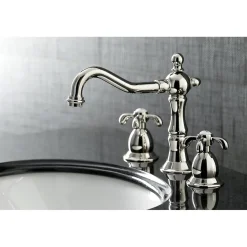 Kingston Brass French Country 3-Hole 8-Inch Widespread Bathroom Faucet