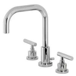 Kingston Brass FSC893XCML-P Manhattan Widespread Bathroom Faucet with Brass Pop-Up