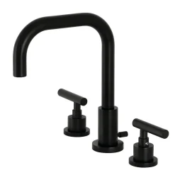 Kingston Brass FSC893XCML-P Manhattan Widespread Bathroom Faucet with Brass Pop-Up