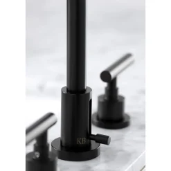 Kingston Brass FSC895XCML-P Manhattan Widespread Bathroom Faucet with Brass Pop-Up