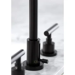 Kingston Brass FSC895XCML-P Manhattan Widespread Bathroom Faucet with Brass Pop-Up