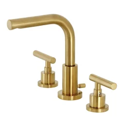 Kingston Brass FSC895XCML-P Manhattan Widespread Bathroom Faucet with Brass Pop-Up