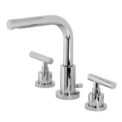 Kingston Brass FSC895XCML-P Manhattan Widespread Bathroom Faucet with Brass Pop-Up