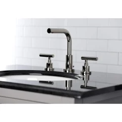 Kingston Brass FSC895XCML-P Manhattan Widespread Bathroom Faucet with Brass Pop-Up