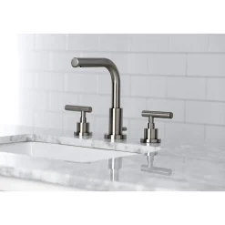 Kingston Brass FSC895XCML-P Manhattan Widespread Bathroom Faucet with Brass Pop-Up