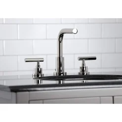 Kingston Brass FSC895XCML-P Manhattan Widespread Bathroom Faucet with Brass Pop-Up