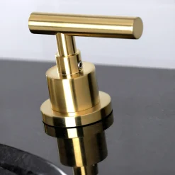 Kingston Brass FSC895XCML-P Manhattan Widespread Bathroom Faucet with Brass Pop-Up