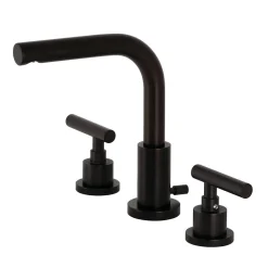 Kingston Brass FSC895XCML-P Manhattan Widespread Bathroom Faucet with Brass Pop-Up