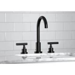 Kingston Brass FSC892XCML-P Manhattan Widespread Bathroom Faucet with Brass Pop-Up