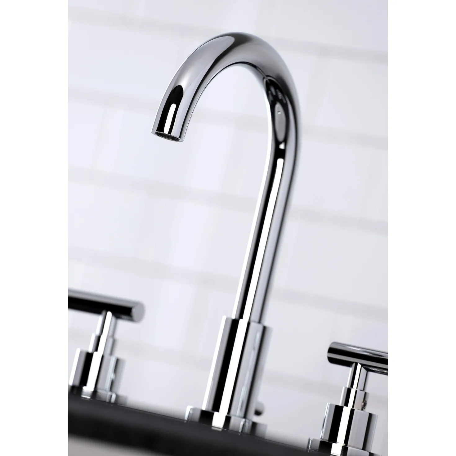 Kingston Brass FSC892XCML-P Manhattan Widespread Bathroom Faucet with Brass Pop-Up