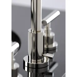 Kingston Brass FSC892XCML-P Manhattan Widespread Bathroom Faucet with Brass Pop-Up