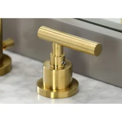 Kingston Brass FSC892XCML-P Manhattan Widespread Bathroom Faucet with Brass Pop-Up