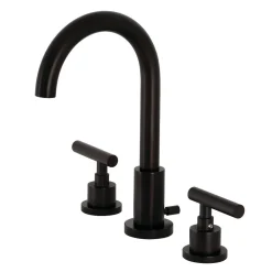 Kingston Brass FSC892XCML-P Manhattan Widespread Bathroom Faucet with Brass Pop-Up