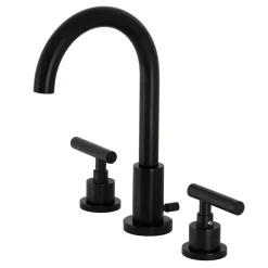 Kingston Brass FSC892XCML-P Manhattan Widespread Bathroom Faucet with Brass Pop-Up