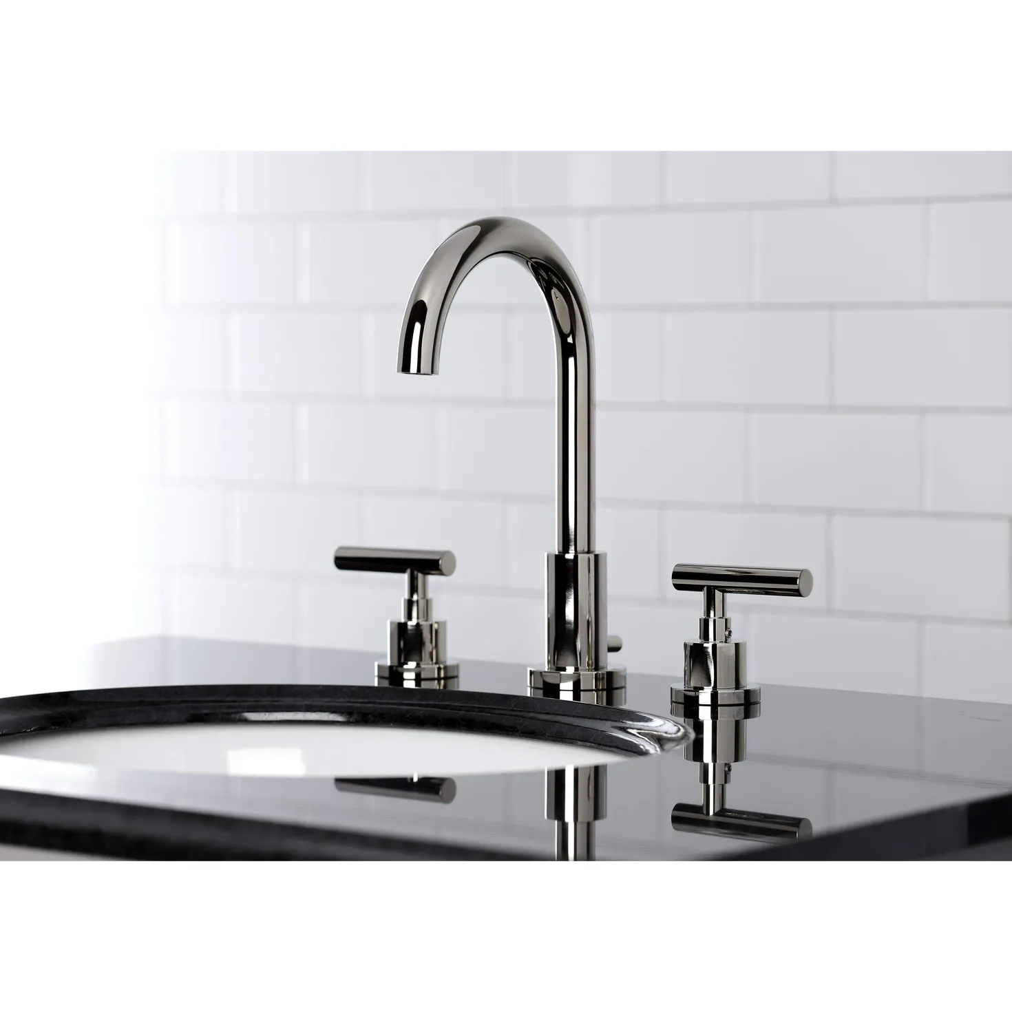 Kingston Brass FSC892XCML-P Manhattan Widespread Bathroom Faucet with Brass Pop-Up