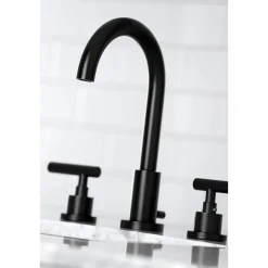 Kingston Brass FSC892XCML-P Manhattan Widespread Bathroom Faucet with Brass Pop-Up