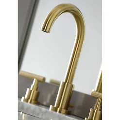 Kingston Brass FSC892XCML-P Manhattan Widespread Bathroom Faucet with Brass Pop-Up