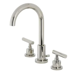 Kingston Brass FSC892XCML-P Manhattan Widespread Bathroom Faucet with Brass Pop-Up