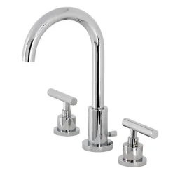 Kingston Brass FSC892XCML-P Manhattan Widespread Bathroom Faucet with Brass Pop-Up