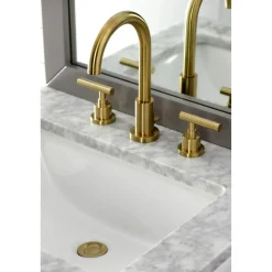 Kingston Brass FSC892XCML-P Manhattan Widespread Bathroom Faucet with Brass Pop-Up